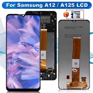 TVCC AMOLED For Samsung a12 LCD A125 LCD Touch Screen and Digitizer Assembly With Frame Replacement (without Logo) for Samsung Galaxy A12 A125