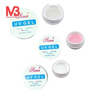 SINA Nail Art UV Gel Tips Glue Set Kit Art Extension Manicure（White）