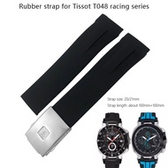 21Mm Rubber Silicone Watch Strap Black White Orange Waterproof Sports Watch Bands For Tissot T048 T-Race T-Sports Bracelets