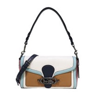 COACH 浮雕馬車LOGO手提/斜背兩用酒神包(撞色)