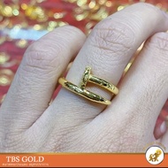 TBS แหวนทอง 1 สลึง ตะปู คาเทียร์ หนัก 3.8 กรัม ทองคำแท้96.5% มีใบรับประกัน