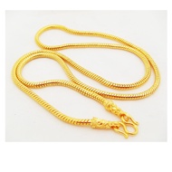 Thai Jewelry สร้อยคอทองคำ ลายกระดูกงู งานทองชุบไมครอน ชุบด้วยทองคำแท้ 96.5 % หนัก 2 บาท ความยาว 20,24 นิ้ว เครื่องประดับ ทองชุบ ทองหุ้ม เกรดพรีเมี่ยม