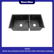 Fidelis FSD22335 (Dark Grey Stainless Steel Kitchen Sink with Nano Coating)