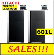 【HANTAR LORRY SENDIRI】HITACHI R-VG710P7M-1 COLOR GBK / GGR 601L INVERTER 2 DOOR FRIDGE REFRIGERATOR (REPLACE OLD MODEL RVG710P7M R-VG710P7M) PETI SEJUK
