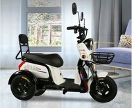 時尚女士小型家用三輪電動車成人代步接孩子三輪車不會倒翻電瓶車