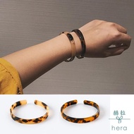 【HERA 赫拉】琥珀色豹紋開口手鐲(2色)