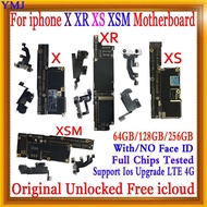 เมนบอร์ดสำหรับ iPhone X/xr/xs/xs MAX,เมนบอร์ด64GB 128GB 256GB ของแท้100% สำหรับ iPhone XR เมนบอร์ดพร้อมระบบ Face ID/ไม่มี ID ปลดล็อค