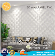 3D WALLPANEL PVC 30cm x 30cm Wallpaper Dinding PVC Motif Limas Ornamen Dinding Plafon Wall Panel 3D
