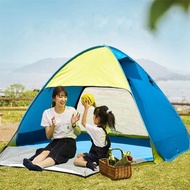 帳篷 小熊戶外防曬全自動帳篷公園3-4人1秒速開免搭建露營家庭2人沙灘