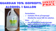 GUARDIAN ISOPROPYL ALCOHOL FDA APPROVED
