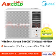 Midea Window AirCon with Remote 8000BTU MWAC-09PRO