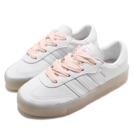 adidas 休閒鞋 Sambarose 厚底 女鞋 愛迪達 三葉草 皮革鞋面 穿搭 白 粉 FY3030