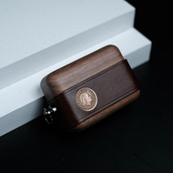 AirPods保護套 一皮一木 真皮創意適用于蘋果airpods12代耳機保護套pro3代保護殼 夏沐