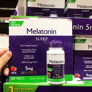美國進口Natrol Melaton褪黑素松果草莓睡眠含片促眠5mg250粒