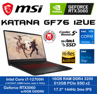MSI - [Intel 14核心] Katana GF76 12UE ( i7-12700H/ 16GB RAM/ 1000GB SSD/ RTX3060/ 17.3" 144Hz ) 手提電腦