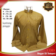 Baju Koko Pria KUNING/Baju Koko Pria Terbaru/Baju Koko Muslim Pria/Baju koko Model Polos/Baju Koko Lengan Panjang/Koko Model Ammu Warna KUNING/Baju Muslim Pria Dewasa/Baju Muslim Pria/Baju Muslim Terbaru