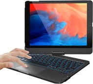 CHESONA iPad Keyboard Case, Touchpad Keyboard for iPad 8th Generation, 360° Rotatable, 7 Color Backlit, Trackpad with Smart Keyboard for iPad 8th Gen/7th Gen 10.2, iPad Air 3rd Gen/Pro 10.5", Black 10.2/10.5 inch Keyboard Black