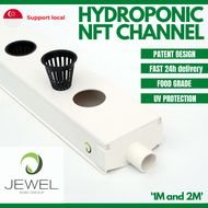 Sprout lab | Hydroponic NFT Channel (1m,8 holes/ 2m,10 holes) | Food Grade | Patent Design | NFT Gutter | Hydroponic system