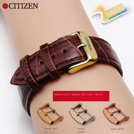 Leather strap►Citizen Citizen Leather Strap Crocodile Pattern Leather Watch Bracelet Accessories Men