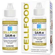 Cellfood SAM-e Liquid Formula+, 1 fl oz - Mood &amp; Emotional Well-Being, Joint Support, Liver Health - Liquid for Easier Absorption &amp; Better Bioavailability - Gluten Free, Non-GMO - 30-Day Supply