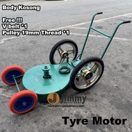 Mesin Rumput Tolak Padang Roda Motor Tayar Besar Sport Rim Body Only Lawn Mower Heavy Duty