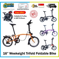 WEEKEIGHT TriFold Foldie Bike M Bar 6speed 16inch Folding Foldable Bicycle Like Brompton 3sixty Pikes Paikesi