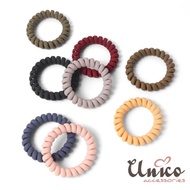 【UNICO】清新無痕多色電話線髮圈/髮繩-8入組(配件)