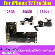 บอร์ดลอจิกสำหรับ iPhone 12 PRO MAX,เมนบอร์ดปลดล็อคสำหรับ iPhone 12 PRO MAX 128GB 256G 512G เมนบอร์ดรองรับ LTE 5G พร้อมชิป