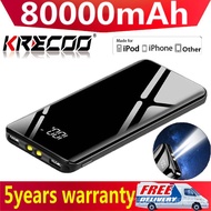 KRECOO®  80000mAh 100% genuine original dual flash fast charging mobile power backup battery