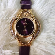 Genuine Leather Strap - Classy Violet Watch (FITRON Women's Watch) - 1128261