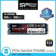Silicon Power M.2 PCIe Gen3x4 P34A80 NVMe SSD 256GB / 512GB / 1TB SSD Internal Solid State Drive
