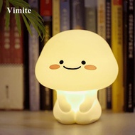 Vimite Quby Lamp Cute Baby Led Night Light Sleeping Overnight Silicone Bear Cat Rabbit Pat Light USB Rechargeable Decoration Bedroom Table Lamp Dimming Eye Protection Lights for Room Kids Boy Girl Girlfriend Christmas Birthday Gift
