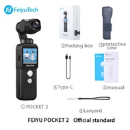 FeiyuTech Feiyu Pocket 2/2S Light Handheld 3 Axis Gimbal Stabilized 4K Video Action Camera with Mic 130° View 12MP Photo 4xZoom Gimbal Stabilizer for phone vlogging