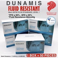 [MADE IN SINGAPORE] DUNAMIS • HSA-Licensed • Fluid Resistant Medical Mask • PFE ≥95% BFE ≥ 95% • Level 1