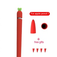 เคสปากกา เคสซิลิโคน แครอท เคสปากกา apple pencil 1 เคสปากกา apple pencil new Cute Carrot Silicone Apple Pencil 2/1 Case For iPad Tablet Touch Pen Stylus Car