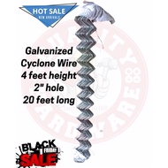 ♝Galvanized Cyclone Wire 4feet height x 2" hole x 20 feet longღ