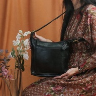 COACH古董包A42 黑色 斜揹包 側揹 真皮黃銅【Tsubasa.Y 古著屋】