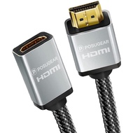 2515) POSUGEAR HDMI Extension Cable 0.5 m, Nylon Braided HDMI Extension Cable, Ultra HD, 4K, 3D, Full HD, 1080p, ARC