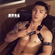 Luye Liangpin Men gay Male Young Sexy Look Big Breast Strap Muscle Bra Temptation Front Convex Pants One-Piece Handsome Chest Bondage