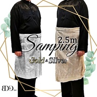 🔥PLUS SIZE🔥 SAMPING SONGKET 2.5M (GOLD/SILVER)