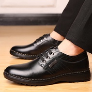 Kyayai รองเท้าคัชชูหนังผู้ชายแบบผูกเชือก CM545 สีดำ ไซส์ 39-44