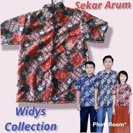 Baju kemeja batik siswa seragam sekolah anak nasional Madrasah TK PAUD SD SMP SMA MI MTS NEGERI SWASTA motive Sekar arum lengan panjang / pendek 2022
