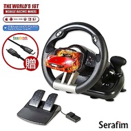 Serafim R1+ 賽車方向盤+踏板(支援安卓/iOS/Switch/PS4/Xbox/PC)