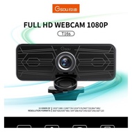 Gsou T16s 1080P HD Webcam with Webcam Cover Built-in Microphone