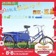 Five-Star 70-Adult Pedal Tricycle Elderly Transport Human Bike Elderly Buy Food Pick-up Baby Bike