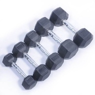 Men's and Women's Gym Hexagonal Plastic Iron Fixed Dumbbell 20kg 50kg 15kg Set