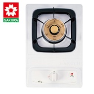 櫻花牌 G-251K 歐式琺瑯白檯面式單口瓦斯爐-桶裝瓦斯