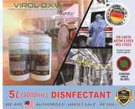 Sanitiser / 5L / 10L / 25L / Sanitizer / Made in Germany / VIROL-OXY / Anti Virus / Disinfection Sanitizing Spray Channel System / Sanitizer / EN USA certificates / Restaurant Restoran Office Factory School Car Outlet can use / Skin Hand Care / VIROL OXY