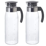 日本製HARIO耐熱玻璃冷水壺1400ml(二入組)-灰色