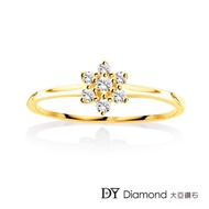 【DY Diamond 大亞鑽石】L.Y.A輕珠寶 18黃K金 捧花 鑽石線戒